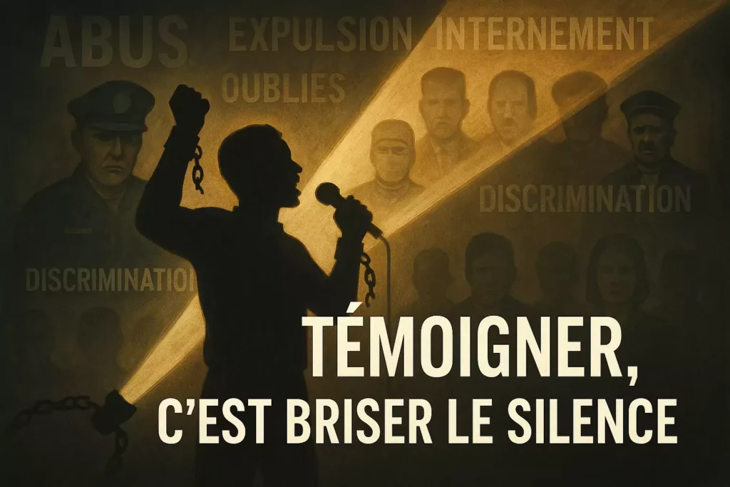 témoigner c'est briser le silence